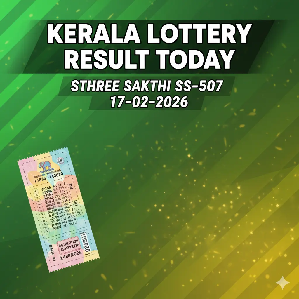Kerala Lottery Result of Today Sthree Sakthi (SS-508) 24.02.2026